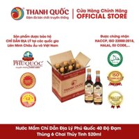 Nước mắm chỉ dẫn địa lý Phú Quốc Thanh Quốc 40N 520ml x 6 chai
