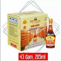 NƯỚC MẮM CỐT KHẢI HOÀN PHÚ QUỐC 43 ĐỘ ĐẠM- 6 CHAI 205ML