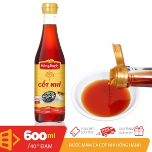 Nước mắm cốt nhỉ Hồng Hạnh 40 độ đạm chai 600ml
