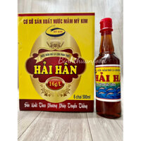 Nước mắm Hải Hân. Thùng 6 chai x 500 ml. Nước mắm truyền thống Phan Thiết.