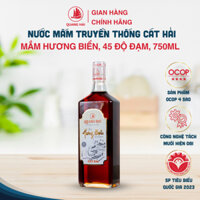 Nước Mắm Hương Biển Cát Hải - Quang Hải 45 độ đạm chai 750ml