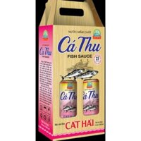 Nước mắm Hương Biển loại chắt cá Thu 25 độ đạm 2 chai 500ml/ hộp