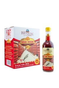 Nước mắm Khải Hoàn Phú Quốc 40 độ đạm 520ml thùng 6 chai
