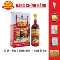 Nước mắm Khải Hoàn - Phú Quốc  40 độ - chai 520ml ( Hộp 2 chai )