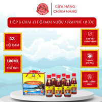 Nước mắm Liên Hiệp - Phú Quốc 43 độ đạm hộp 6 chai 180ml