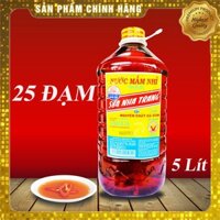 Nước mắm Nhỉ Cá cơm 584 Nha Trang - Loại 25 độ Đạm, Chai 5 Lít, Date luôn mới