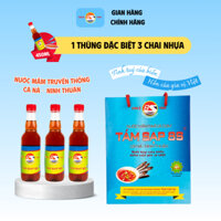 Nước mắm nhỉ cá cơm truyền thống làng chài Cà Ná 8S - Hộp 3 chai 450ml