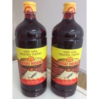 Nước mắm Phú Quốc Khải Hoàn 30 độ,chai nhựa 1 lít combo 2 chai
