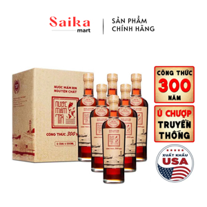 Nước mắm Tĩn Phan Thiết nhãn đỏ 500ml 40 độ đạm – thùng 6 chai