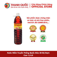 Nước mắm truyền thống Quốc Đảo - Thanh Quốc 20N, chai nhựa 1,5 lít