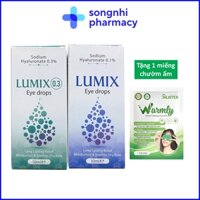 Nước Mắt Nhân Tạo Lumix 0.1% và 0.3% Lọ 10ml + Tặng 1 Chườm Ấm Warmly