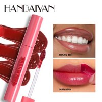 Nước Mắt Son Bóng 6 Màu Son Môi handaiyan Matte Lip Gloss Matte Rời Nền Màu Nhuộm Môi Xé Son Bóng