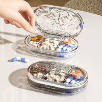 Nước Mới Ripple Pill Box Mini Thuốc Nhỏ Máy Tính Bảng Phân Loại Thuốc Lưu Trữ Di Động Ngoài Trời Thuốc Phụ Hộp Đóng Gói