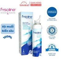 Nước muối biển sâu Fysoline dạng xịt phun sương 100ml – cho bé từ 3 tháng tuổi, trẻ em và người lớn