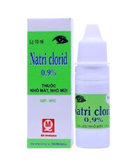 Nước muối nhỏ mắt, mũi Natri Clorid 0.9% QM Mediphar (10ml)