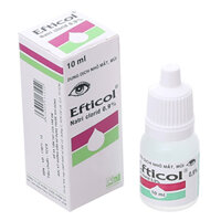 Nước muối nhỏ mắt, mũi Natri Clorid 0.9% Efticol (10ml)