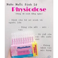 Nước Muối Sinh Lí Tép Hồng Physiodose Nội Địa Pháp 40 Tép Dùng Vệ Sinh Hàng Ngày