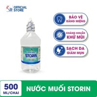 Nước muối súc miệng STORIN NaCl 0,9% - Chai tròn 500ml