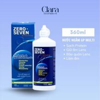 Nước ngâm lens Zero Seven 360ml, nước rửa kính áp tròng - Clara Lens