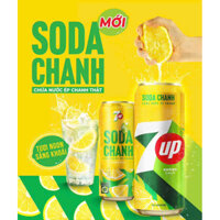 Nước ngọt 7UP mix vị lon 320ml bao bì trúng thưởng (12 lon vị chanh + 12 lon vị soda chanh) - Khay 24 lon x 320ml