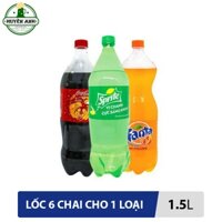 Nước Ngọt Có Ga Coca Cola, Fanta, Sprite Loại Chai 1,5L - Lốc 6 Chai