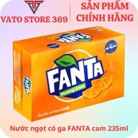 Nước ngọt có ga FANTA cam lon 235ml