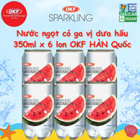 Nước ngọt có ga vị dưa hấu (NƯỚC DƯA HẤU CÓ GA) OKF Hàn Quốc x 6 lon 350ml