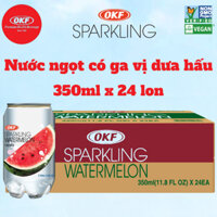 Nước ngọt có ga vị dưa hấu (NƯỚC DƯA HẤU CÓ GA) OKF HÀN QUỐC x 24 lon 350ml