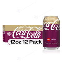 Nước Ngọt Có Gas Coca-Cola, Cherry Vanilla Coke Soda, Lon 355 mL (12 Fl. Oz.), Lốc 12 Lon