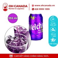 Nước Ngọt Có Gas Welch’s Vị Nho của Mỹ_ Thùng 12 lon ( 355ml / lon )