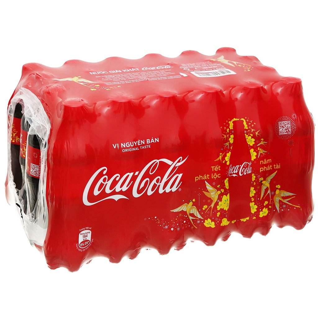 Nước ngọt Coca Cola 390ml - Thùng 24 chai