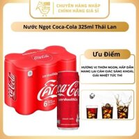 Nước Ngọt CocaCola Thái Lan 325ml Thức Uống Có Ga Thơm Ngon, Không Quá Ngọt - Hinohouse