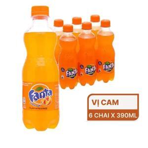 Nước ngọt Fanta vị cam lốc 6 chai x 390ml