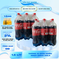 Nước Ngọt Giải Khát Có Ga Coca Cola Nguyên bản Thùng 12 Chai x 1500ml - Nước Ngọt Giảm Đường