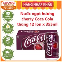 Nước ngọt hương cherry Coca Cola thùng 12 lon x 355ml