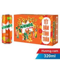 Nước ngọt Mirinda Hương Cam Thùng 24 Lon 320ml