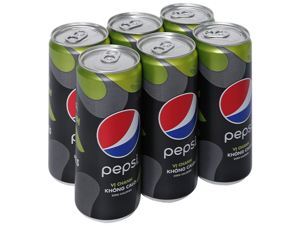 Nước ngọt Pepsi vị chanh không calo - Lốc 6 lon 330ml