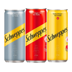 Nước ngọt Schweppes Dry Ginger Ale hương gừng thùng 24 lon x 330ml