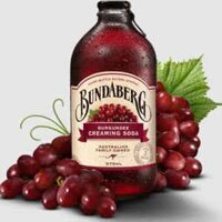 Nước ngọt Úc Burgundee Creaming Soda (soda kem nho) chai 375ml Bundaberg