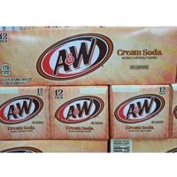 Nước ngọt xá xị A&W Cream Soda 12 lon