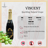 Nước nho có gas Vincent Sparkling Natural Grape Juice, 750ml, nước ép trái cây có gas