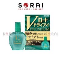 Nước nhỏ mắt, dưỡng mắt Vrohto Premium dành cho người đau mắt, khô mắt