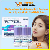 Nước nhỏ mắt nhân tạo Soft Santear set 4 lọ x 5ml nội địa Nhật Bản
