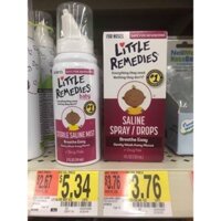 nước nhỏ mũi và xịt mũi cho bé từ sơ sinh Little Rememdies Mỹ