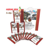 Nước Nhung Hươu Hồng Sâm Núi Hansusam 365 Korean Cultured Wild Ginseng Root Deer Antlers (Hộp 60 gói x 50ml)