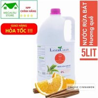 Nước rửa bát hữu cơ Layer Clean hương quế 5 lít an toàn, thân thiện với môi trường