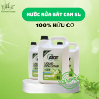 Nước rửa bát, nước rửa chén, dầu rửa bát hương quýt 100% hữu cơ ATOT siêu sạch, can nhựa to 5 lít