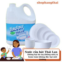 Nước rửa bát Thái Lan can 3.6Kg hương chanh, diệt 99% vi khuẩn, các mùi khó chịu