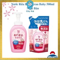 Nước rửa bình sữa Arau Baby 500ml cho bé, dung dịch rửa bình sữa Nhật Bản