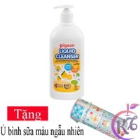 Nước rửa bình sữa Pigeon hương Yuzu chai 700ml Tặng 1 ủ bình sữa màu ngẫu nhiên - Phiên Bản Mới